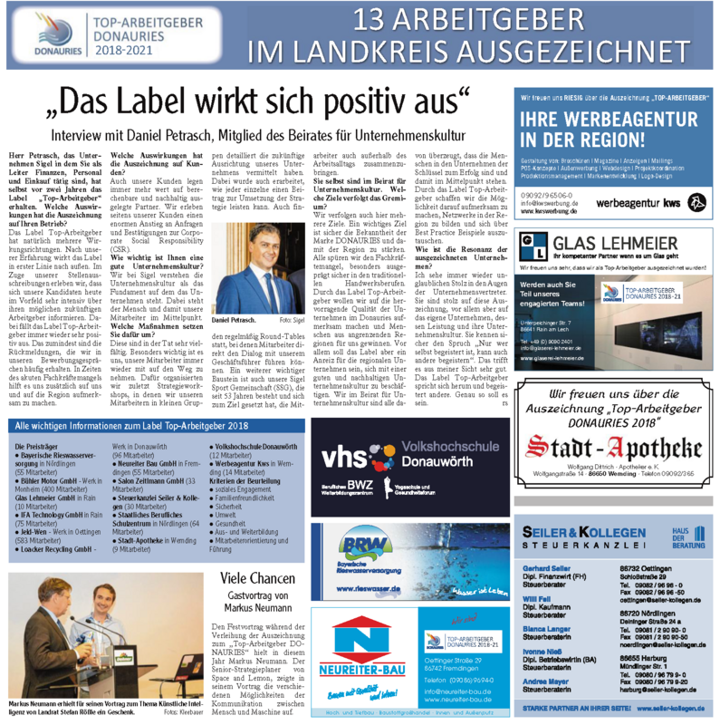 13 Arbeitgeber im Landkreis ausgezeichnet2