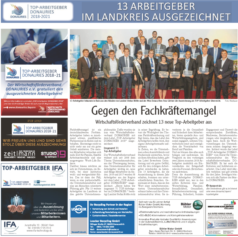 13 Arbeitgeber im Landkreis ausgezeichnet 1