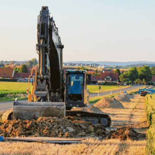 Bild Wasserleitungsbau bei Grosselfingen