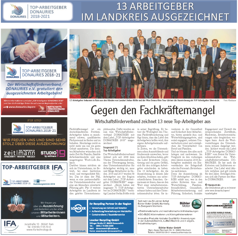 13 Arbeitgeber im Landkreis ausgezeichnet 1